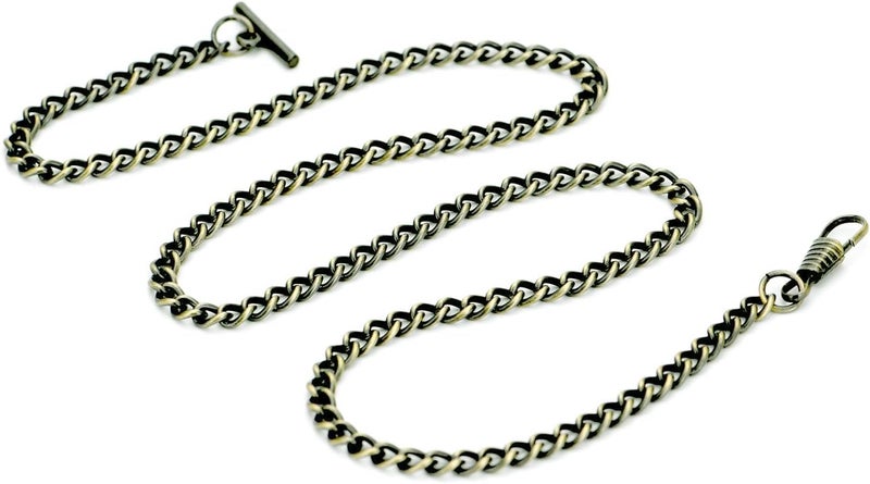 BoShiYa Pocket Watch Chains for Men Vintage Metal Albert Vest Chain Accessories/Color: Gold/Silver/Black/Bronze - Image 2